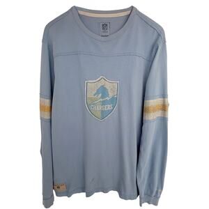 Reebok Vintage San Diego Chargers Crop Sweatshirt Mens Large Blue NFL